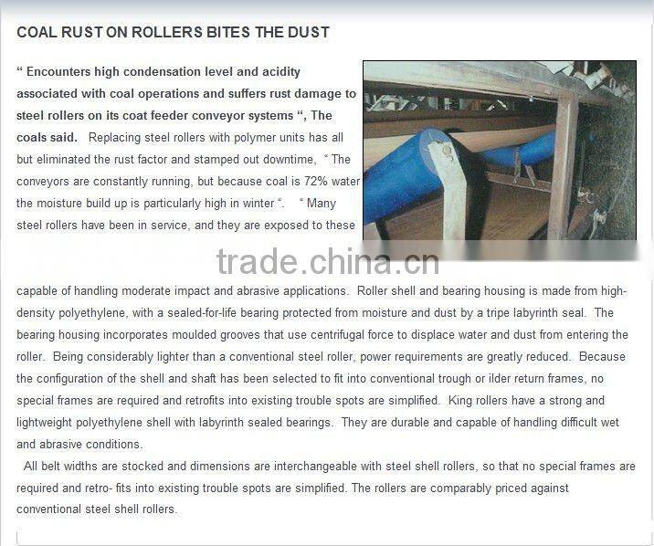 Industrial conveyor UHMWPE roller