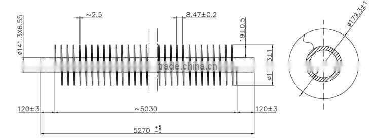 HF High Frequency Welding Spiral Fin Tube china hot sale HF welded fin tube,fin tube