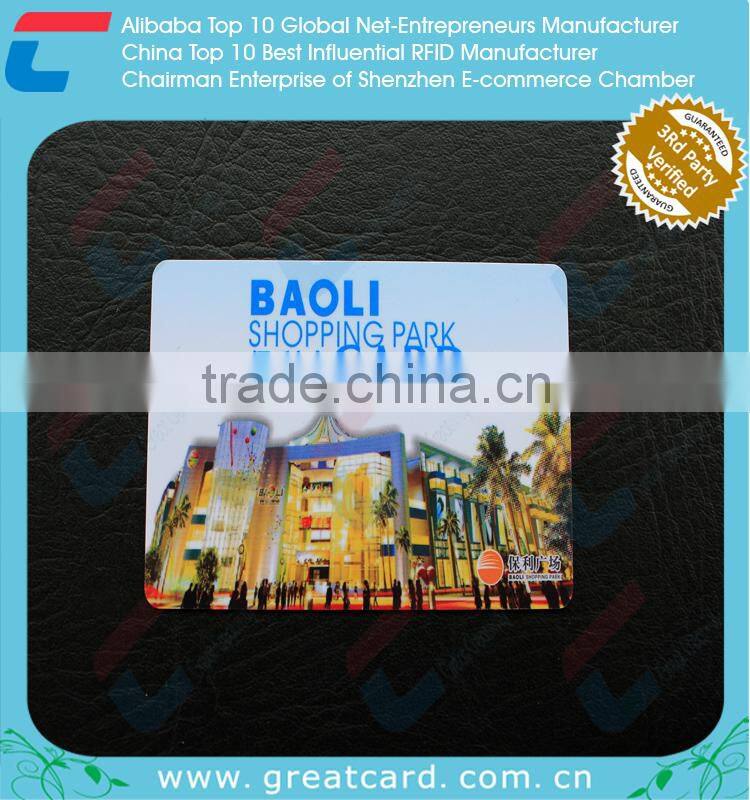 CMYK printing plastic gift card / customized greeting card