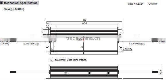 Meanwell hlg-320h-15a 320w 15v dali dimming led driver