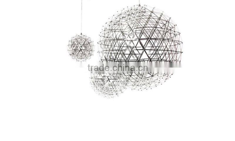 round stainless steel hanging lights in 3 different size with LED