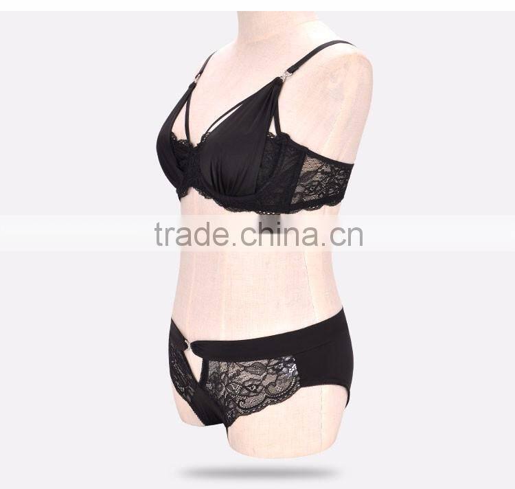 Direct Sale Breathable Push Up Large Size Sweet Girl Women Bra Set