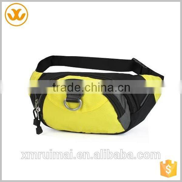 Hot selling high quality polyester leather black printed waist belt bag