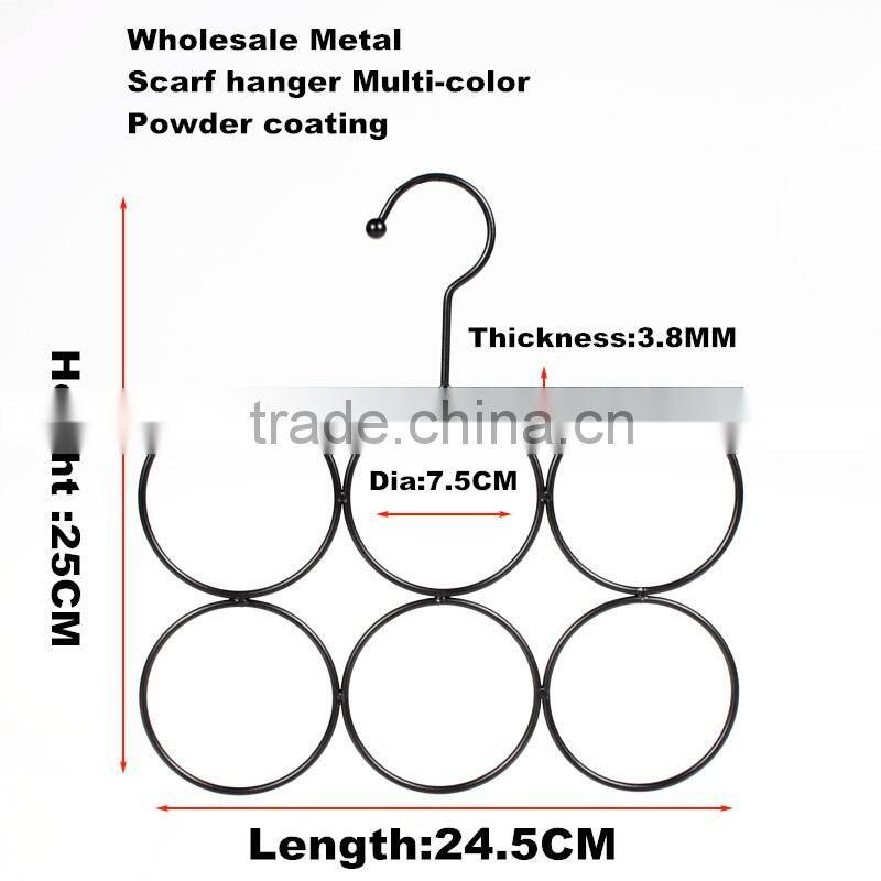 2015 Latest 6 holes Metal wire Powder coating scarf rack