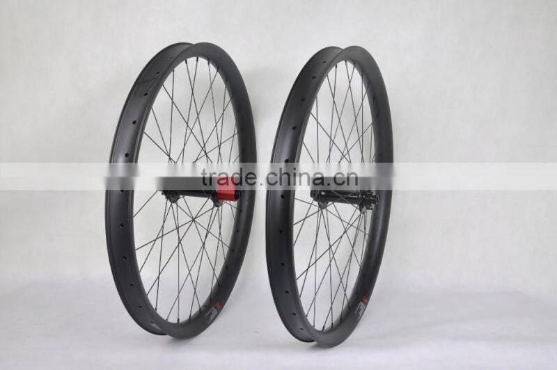 29er plus carbon mtb bike wheels 50mm carbon wheels DT champion spokes chosen hub 15*150 and 12*197mm hub