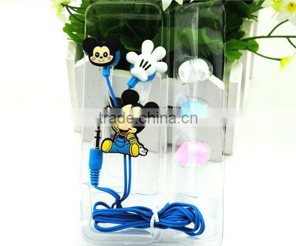 2014 best selling Cute Lovely anime in-ear Earphones for kids