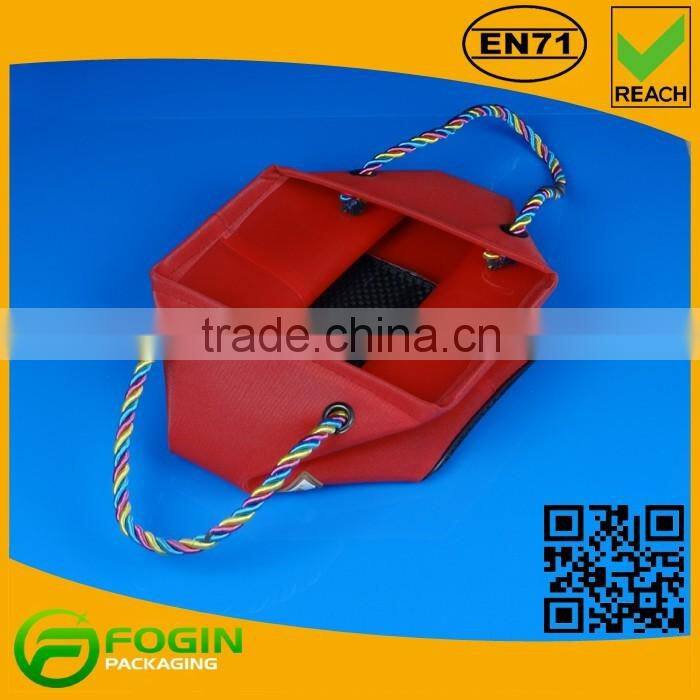 wholesale red pvc tote bag with handle