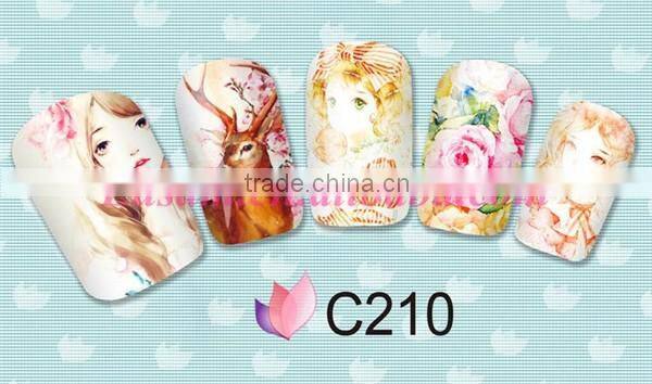 water transfer printing nail sticker , sticker for manicure