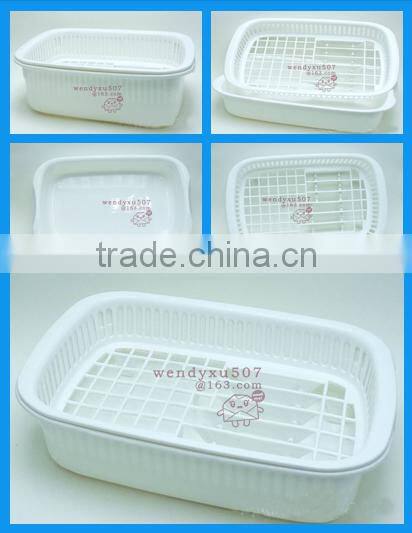 Rectangle Vegetable Sieve/Fruit Basket/Plastic Basket/sifter/griddle/boult/screen/sieve/Dried Basin/sieve with basin/Colander