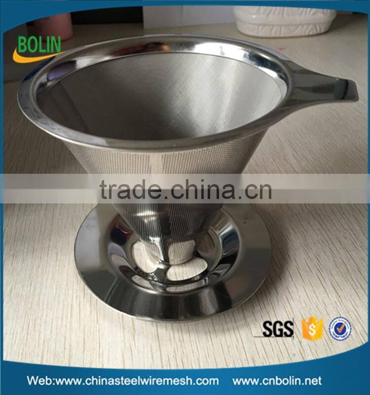 New Products 304 Stainless Steel Pour Over Cone Coffee Filter/Coffee Dripper