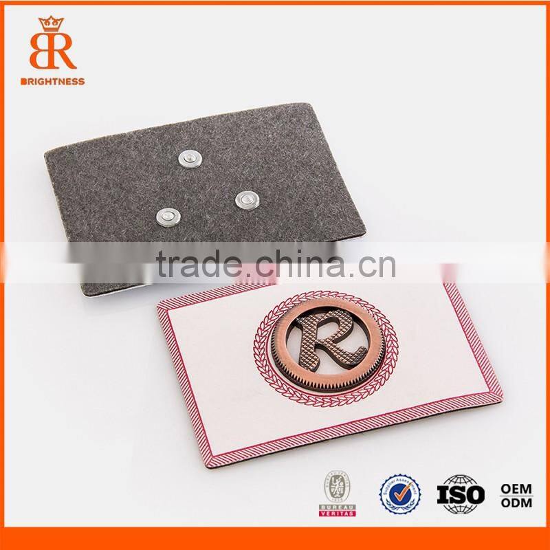 Custom with tag cologor especial leather patch for clothing