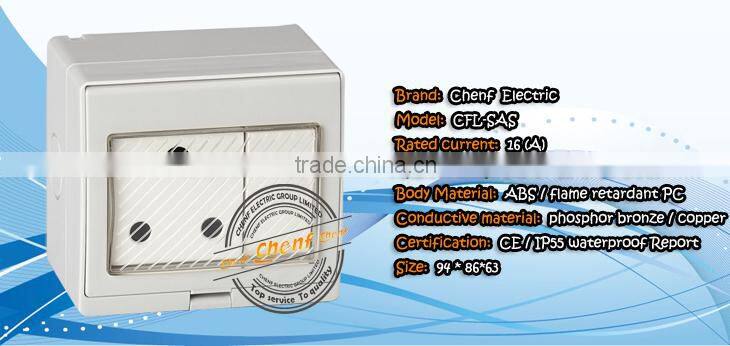 CE Approval Home 220V Waterproof Switch for bathroom