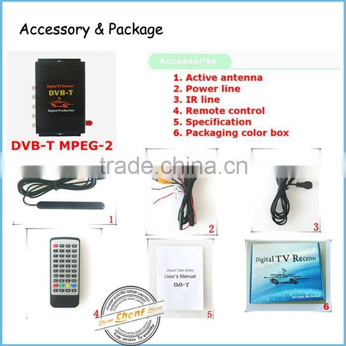 2014 Cheaper HD Mobile Car DVB-T Antenna MPEG-4 Digital TV Receiver Turner