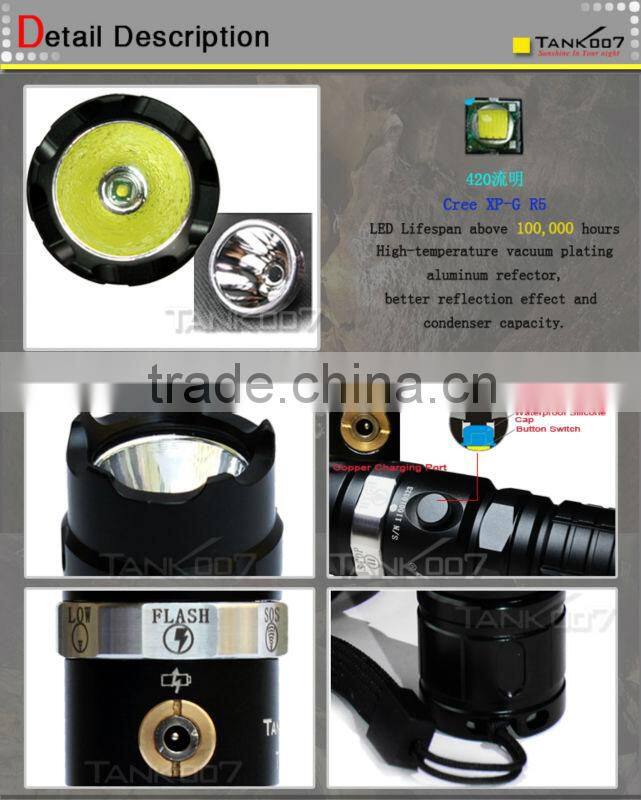 small powerful led torch police brand torch rechargeable police torch light