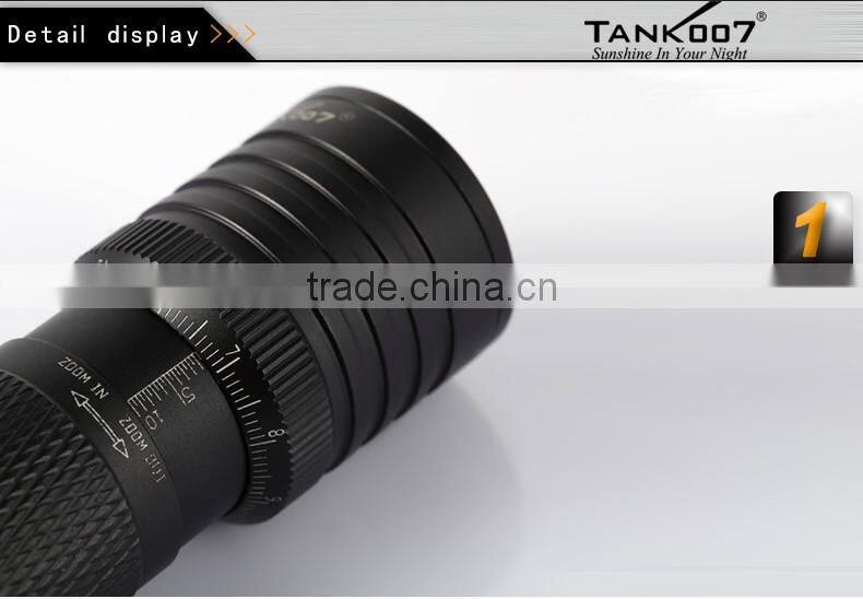 Zoom focusing adjustable flashlight tactical holster emergency flashlight 500 lumen TK737