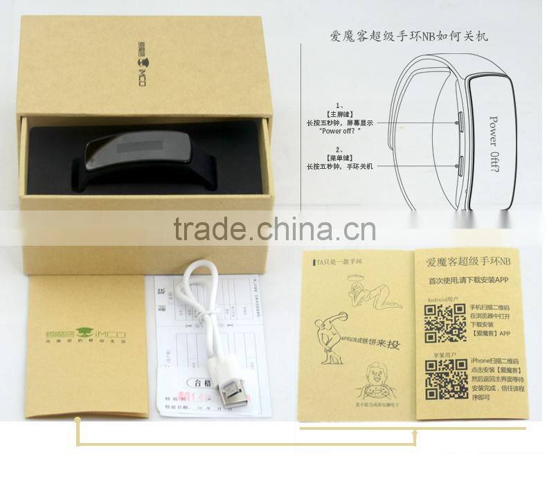 waterproof heart rate OLED Bluetooth Smart Bracelettouch screen Fitness Tracker For Android / IOS