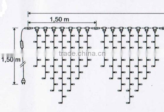 amazing ice lite 0.5M pink led decorative outdoor lighting CE RoHS for Europe