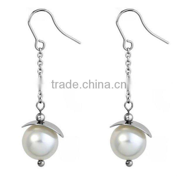 2013 Latest design engagement pearl earring cheap pearl necklace and earring set
