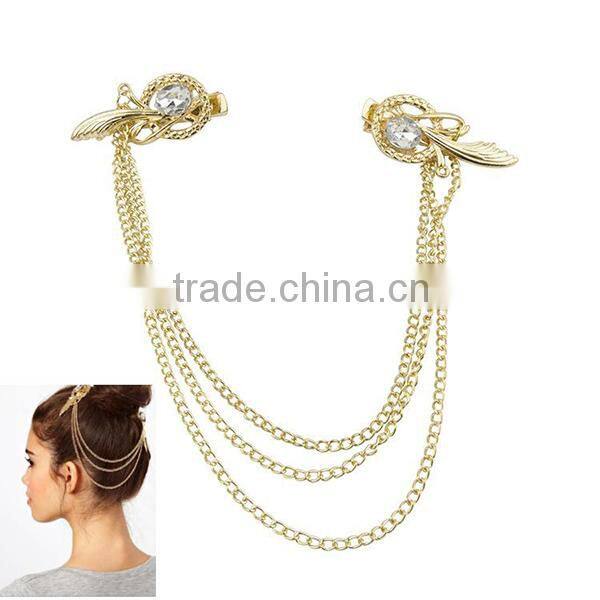 bohemia turquoise chain hair accessories bridal jewelry