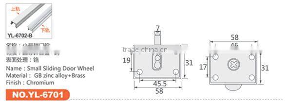 caster wheels for sliding door from Guangzhou Hardware