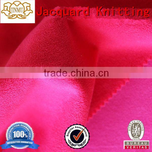 Red plain dyeing polar gymnastics fleece fabric