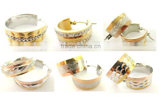 Latest designs women 316l stainless steel Anchor stud earrings