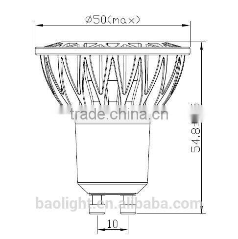 led gu10 dimmable spotlight warm white TUV listed