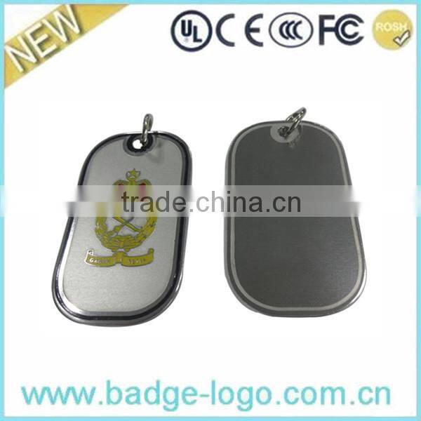 custom printed epoxy dog tags with bead chain