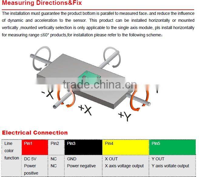 Wholesales Dual axis Voltage Type Inclnometer Sensor Circuit Board From Reliable Shenzhen Factory