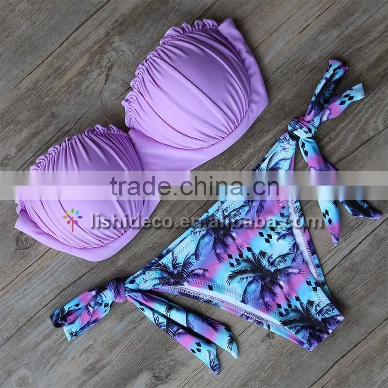 Pushed Up Violet Printing latest design bikini