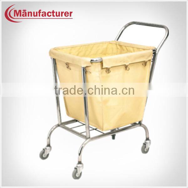Stainless Steel Hotel Housekeeping Equipment/Hospital Cleaning Laundry Linen Cart