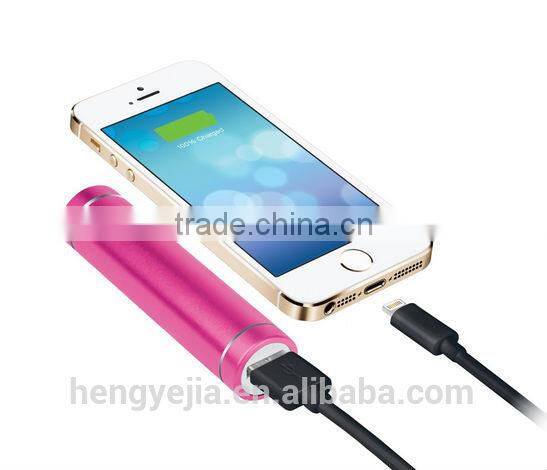 Cheapest style lipstick 2000mah power bank for gifts