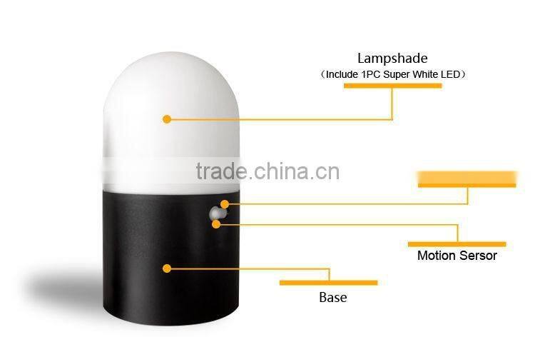 IP44 CE/RoHS 4 battery Motion Sense LED Sensor Lawn Lamp, Garden LED Motion Sense Light