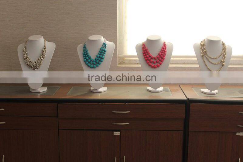 Cheap price Fashion jewelry beaded necklace wholesale, white pearl necklace jewelry