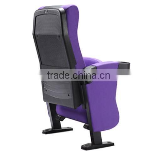 Luxury horizon theater furniture folding 3d cinema chair yellow fabric cinema chair with cup holder,movable armrest
