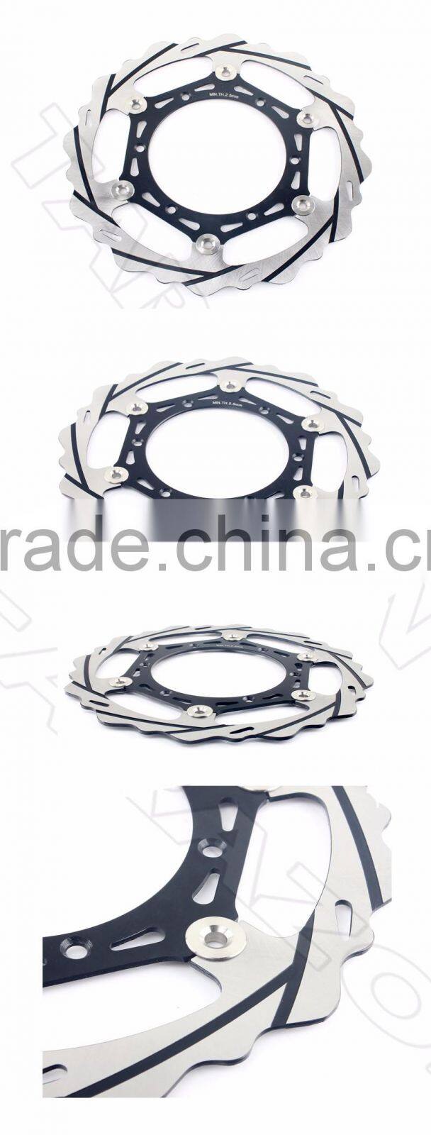 Stainless steel and aluminum alloy motorcycle wave brake disc rotor with adaptor for YZ 125
