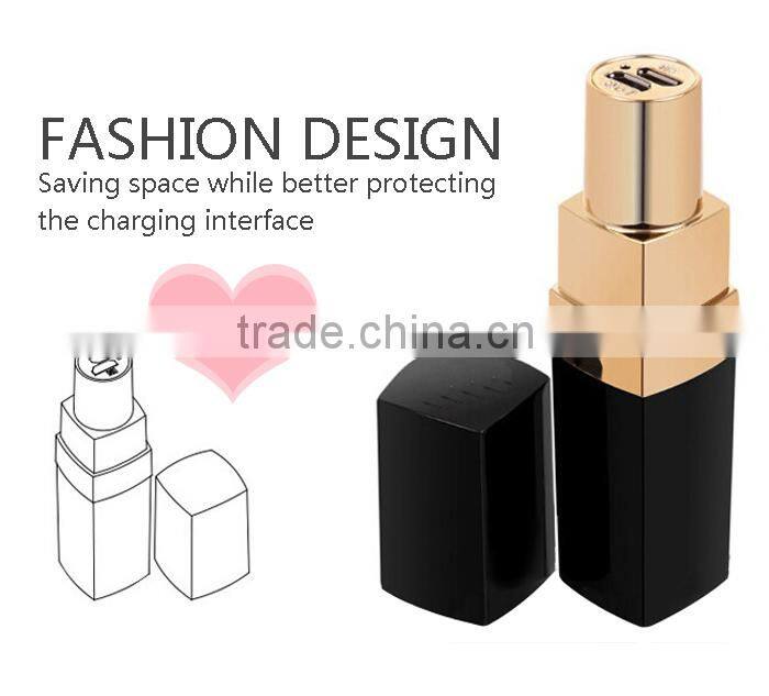 2015 New best selling lipstick power bank charger 2600mah speaker power bank portable power bank laptop