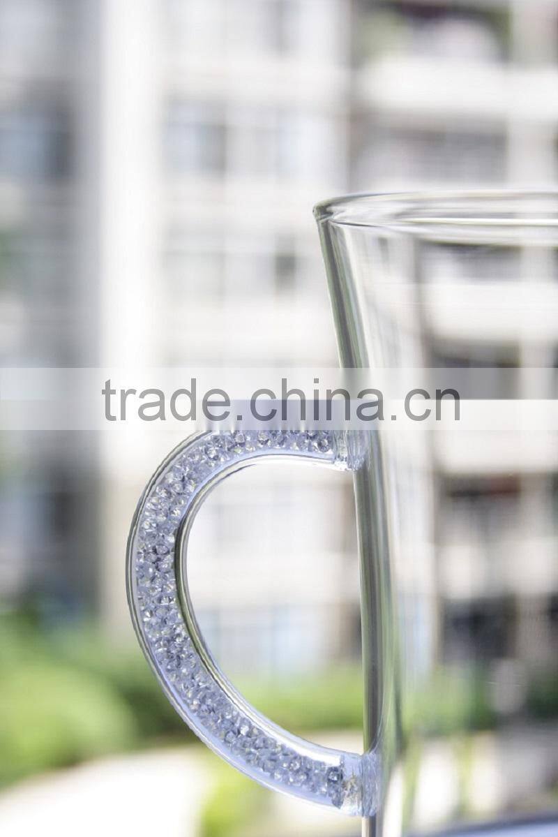 Heat-resistant fashion new design heat-resistant borosilicate glass coffee mug