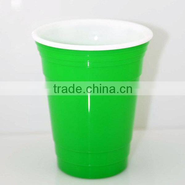 Promotion 16oz double wall plastic party cup