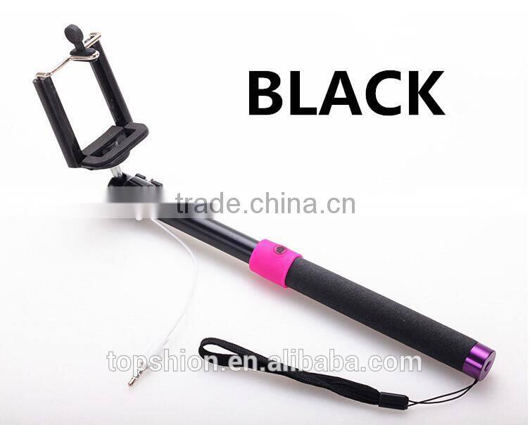 brand new lightweight monopod, wired 3.5mm audio cable handheld monopad, wholesale