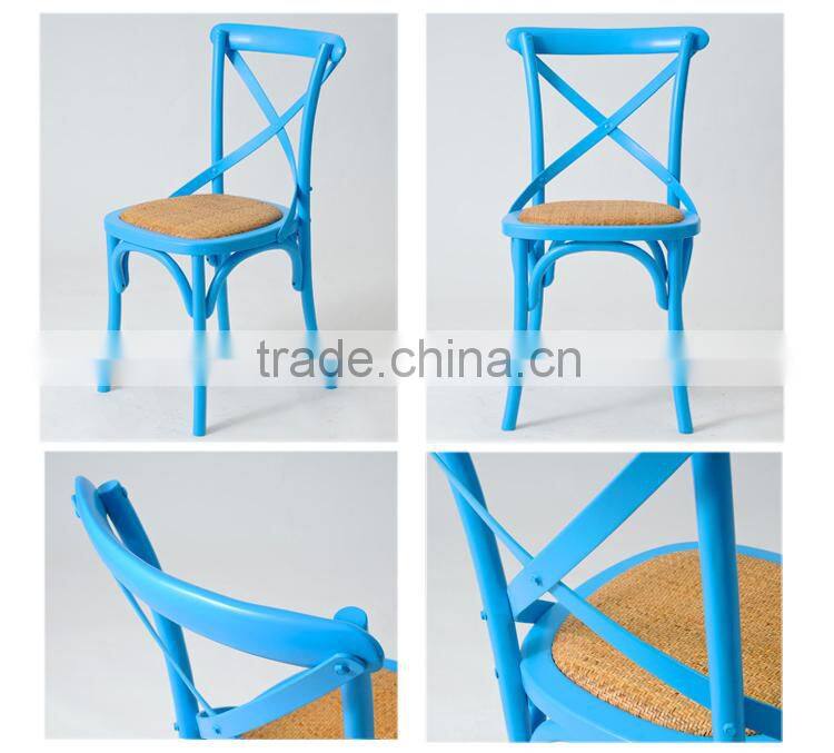 Classic Birch Wood Dining Chairs Cross Back Hotel Dining Chairs