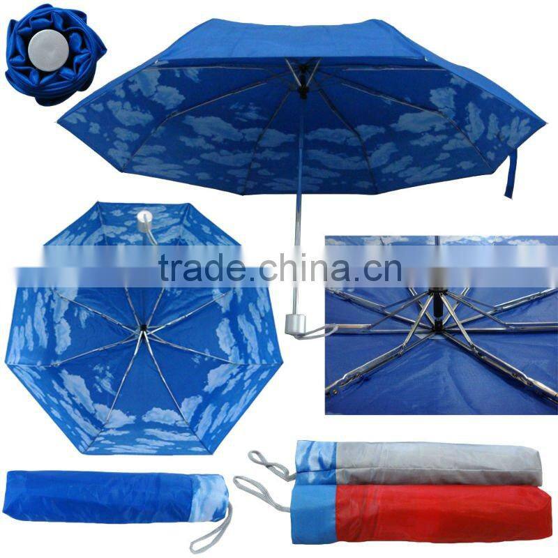 cheaper promotional umbrella with blue sky design