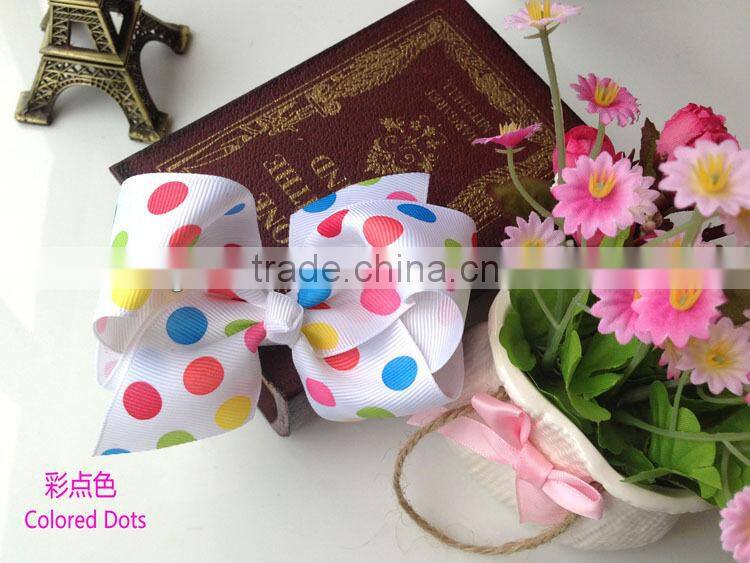 Polka Dots Baby Bow Ties Grosgrain Ribbon Baby Hair Bow