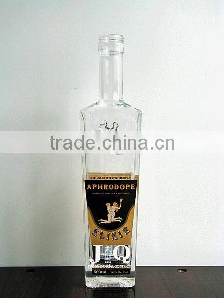 500ml Glass Rum bottle