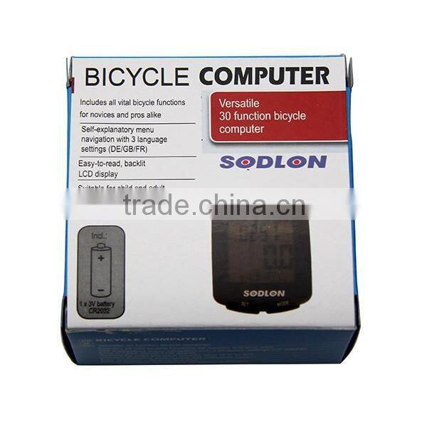 Sunding bike speedometer cycle computer SD-571 digital LCD display in English/French/German