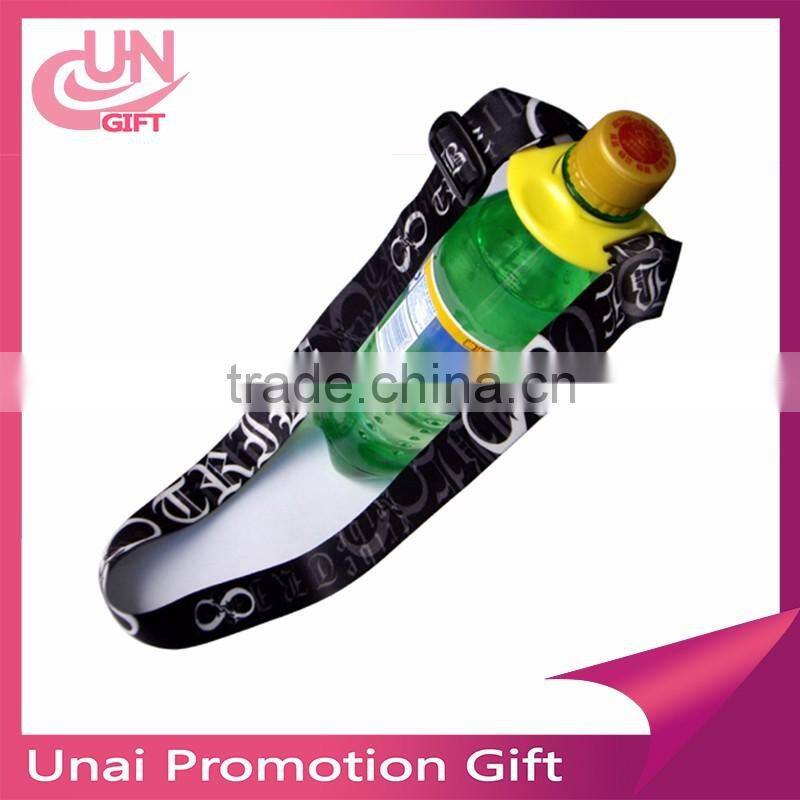 Customized Logo Promotional Bottle Holder Lanyard Water Bottle Holder Lanyard