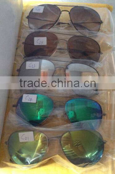 Stocked Colorful Mirrored Small MOQ Laser Logo Pilot Sample for free Fashion Custom logo Sunglasses Mens