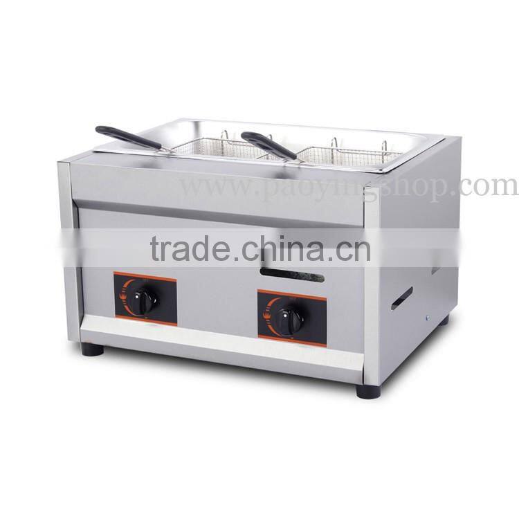 Commercial Use Stainless Steel LPG Gas Deep Fryer for Churros French Fries Chicken Twister Spiral Tornado Potato