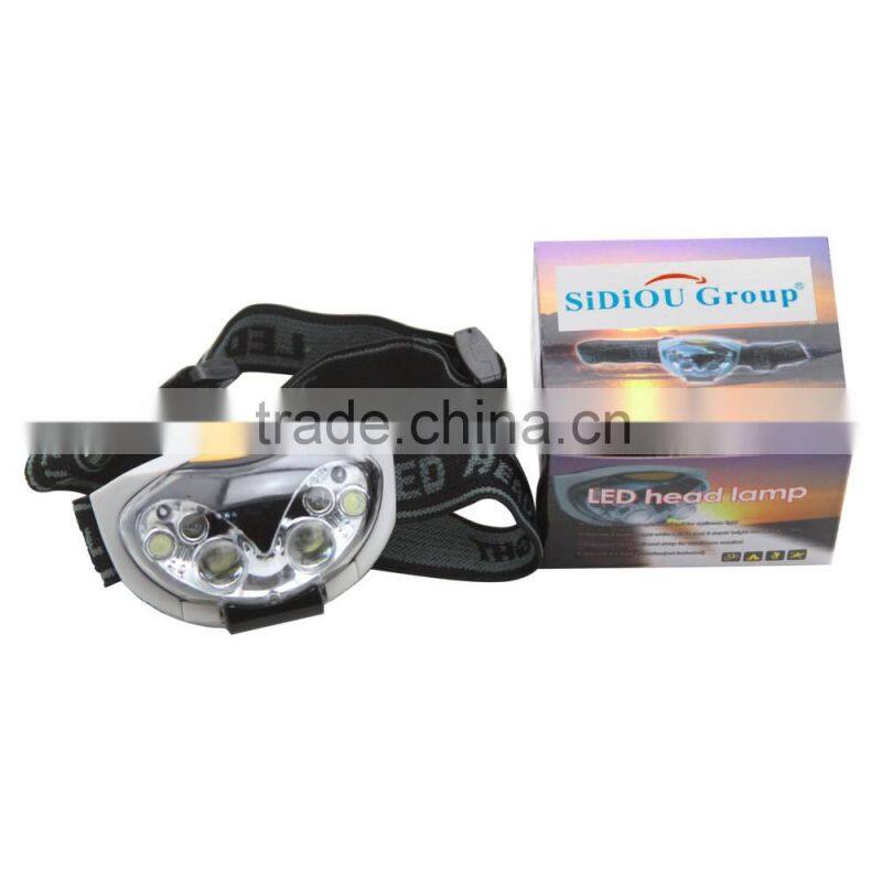 6 LED Lights 300Lumen 3 Mode Outdoor WaterResistant Headlight Night Fishing Camping Hiking Cycling Climb WaterProof Headlamp