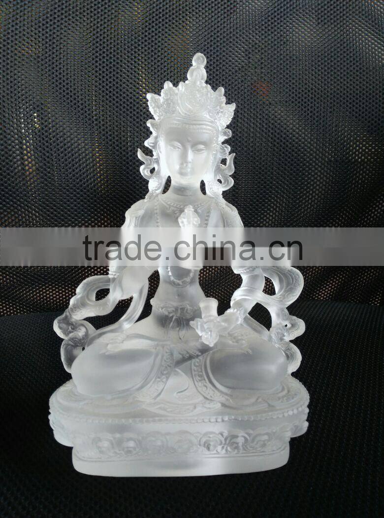 crystal clear Vajrasattva buddha statue for temple or home display